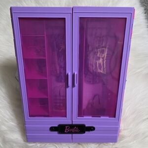 Barbie Purple Closet Wardrobe with Pink Translucent Doors
